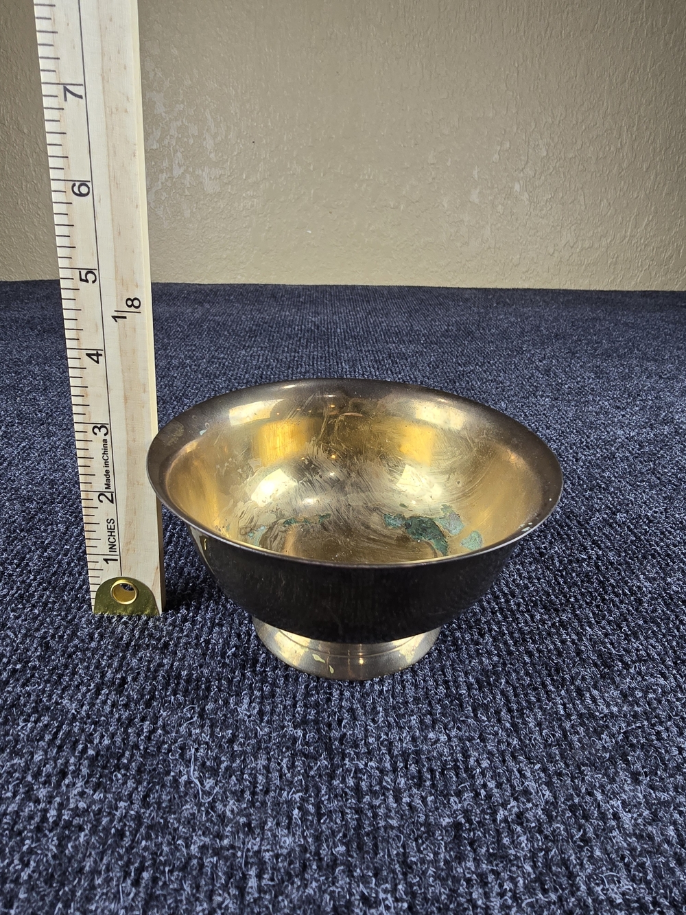 Vintage Brass Artwares Footed Bowl AM-213 Made in India Solid Brass Pedestal